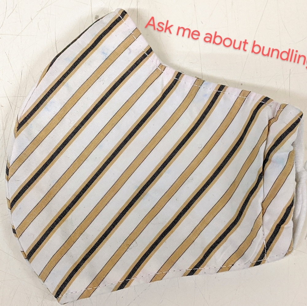 Women face mask striped pattern